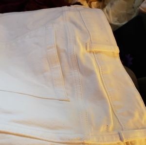 Torrid Flared cuffed stretch white Jean's